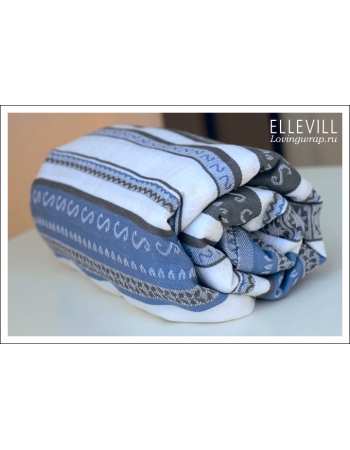 Слинг с кольцами Ellevill Zara Tricolor Blue со льном