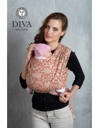 Слинг-шарф Diva Milano cо льном и коноплей, Rose Spezia