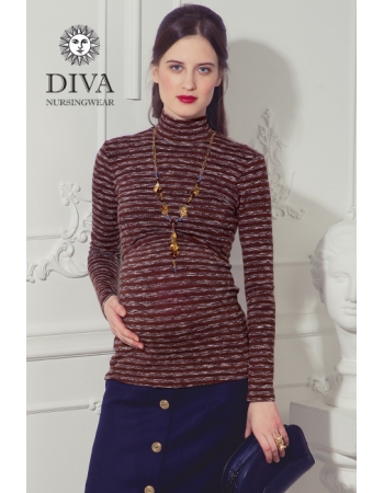 Топ для кормящих Diva Nursingwear  Felisa Strisce, цвет Terracotta