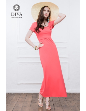 Платье для кормящих и беременных Diva Nursingwear Dalia, цвет Corallo