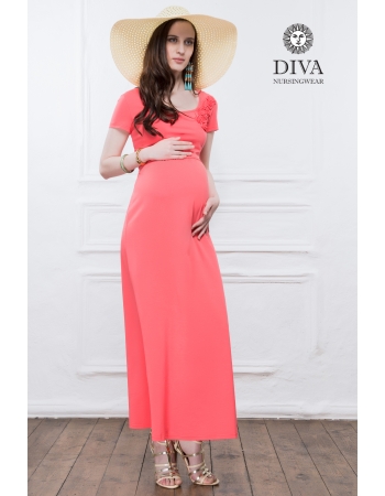 Платье для кормящих и беременных Diva Nursingwear Dalia, цвет Corallo