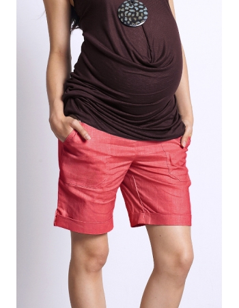 Шорты для беременных и родивших Mothers en Vogue Boardwalk длинные, маковый