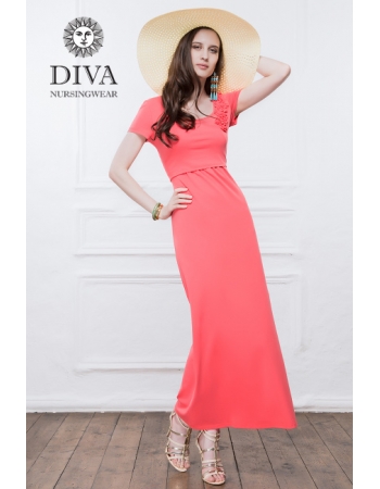Платье для кормящих и беременных Diva Nursingwear Dalia, цвет Corallo