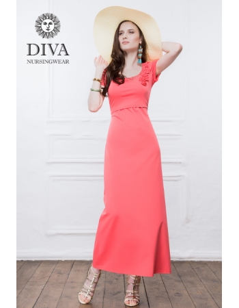 Платье для кормящих и беременных Diva Nursingwear Dalia, цвет Corallo