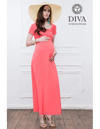 Платье для кормящих и беременных Diva Nursingwear Dalia, цвет Corallo