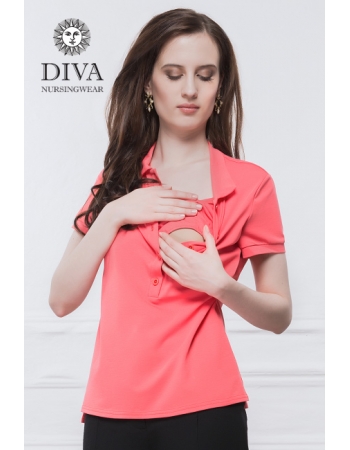 Топ для кормления Diva Nursingwear Polo, цвет Corallo