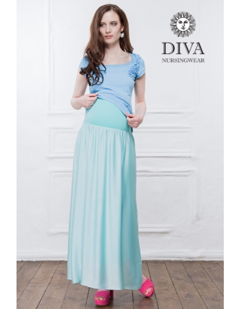 Юбка с шелком для беременных и родивших Diva Nursingwear Ines, Menta