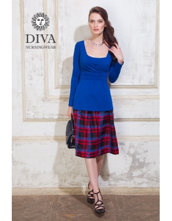 Топ для кормящих и беременных Diva Nursingwear Alba дл.рукав, Azzurro