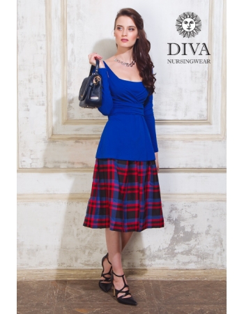 Топ для кормящих и беременных Diva Nursingwear Alba дл.рукав, Azzurro