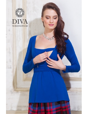 Топ для кормящих и беременных Diva Nursingwear Alba дл.рукав, Azzurro