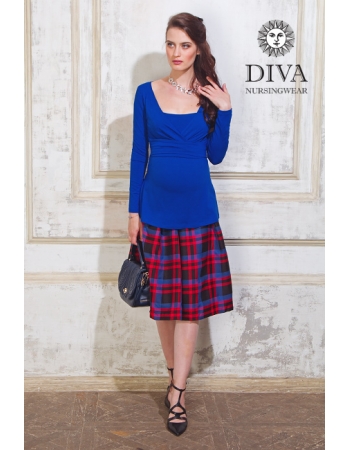 Топ для кормящих и беременных Diva Nursingwear Alba дл.рукав, Azzurro