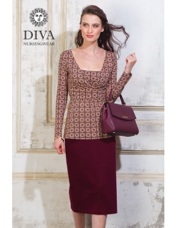 Топ для кормящих и беременных Diva Nursingwear Alba, принт Sole