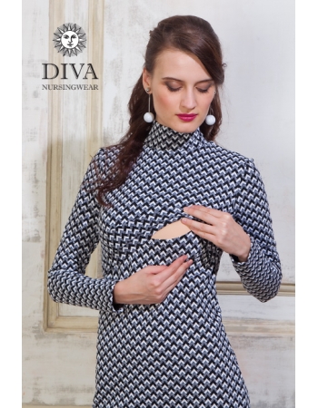 Платье для кормящих Diva Nursingwear Simone, принт Etna