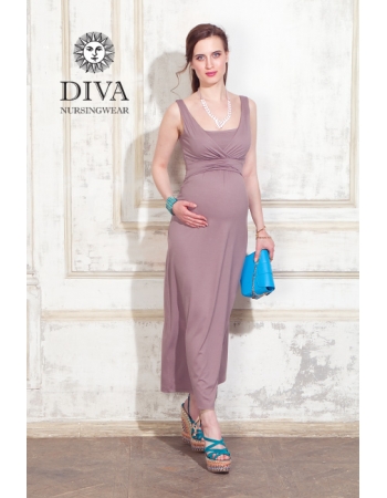 Сарафан для кормящих и беременных Diva Nursingwear Alba Maxi, Cacao