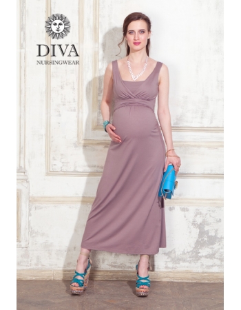 Сарафан для кормящих и беременных Diva Nursingwear Alba Maxi, Cacao