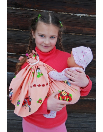 Игрушечный слинг с кольцами Баюшка, божьи коровки