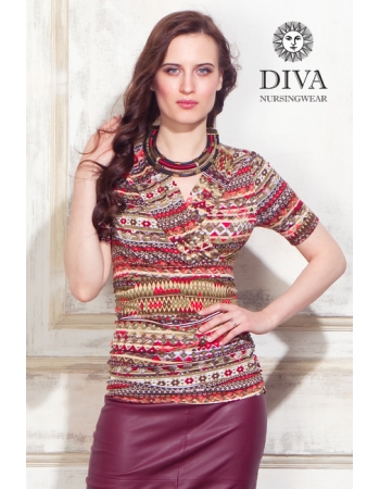 Топ для кормящих и беременных Diva Nursingwear Lucia, принт Etna