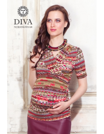 Топ для кормящих и беременных Diva Nursingwear Lucia, принт Etna