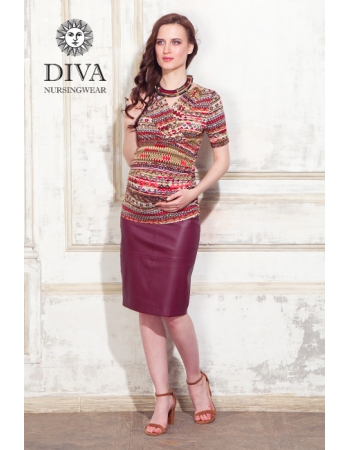 Топ для кормящих и беременных Diva Nursingwear Lucia, принт Etna