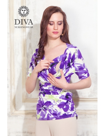 Топ для кормящих и беременных Diva Nursingwear Lucia, принт Iris
