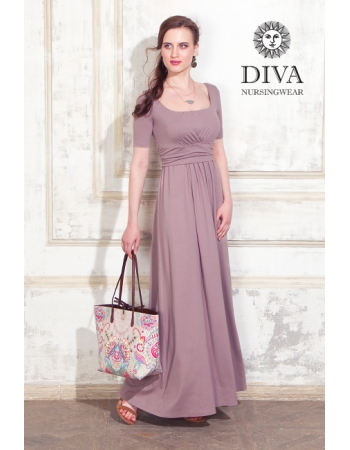 Платье для кормящих и беременных Diva Nursingwear Stella Maxi, Cacao