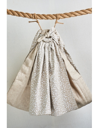 Слинг с кольцами Баюшка двуслойный, Белые цветочки