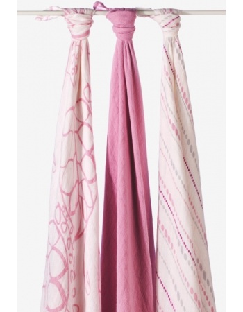 Бамбуковые пеленки для новорожденных Aden&Anais большие, набор 3, Tranquility