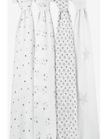 Муслиновые пеленки для новорожденных Aden&Anais большие, набор 4, Twinkle Star