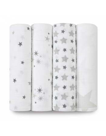 Муслиновые пеленки для новорожденных Aden&Anais большие, набор 4, Twinkle Star
