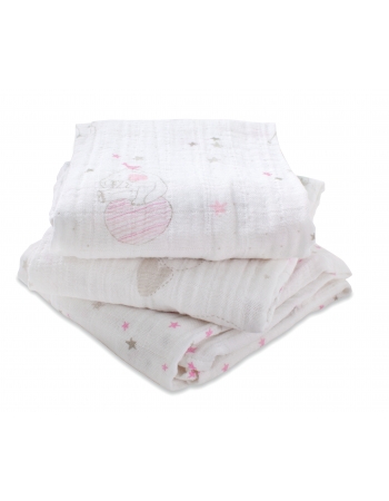 Муслиновые пеленки для новорожденных Aden&Anais средние, набор 3, Lovely