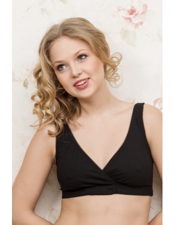 Бюстгальтер-топ для кормления и сна черный