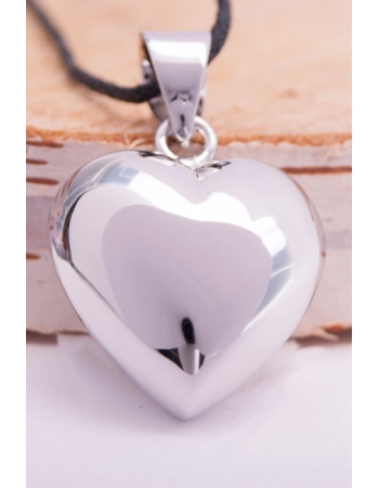 Кулон для беременных - бола, серебряное сердце
