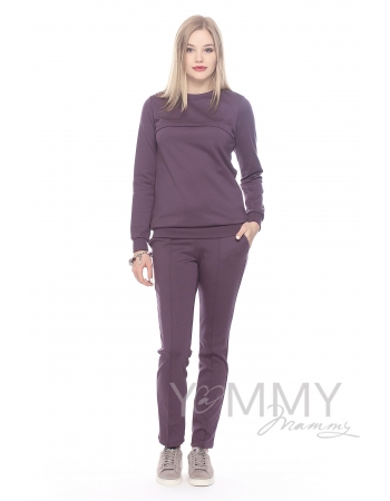 Костюм из плотной вискозы слива