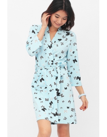 Халат голубой/бабочки