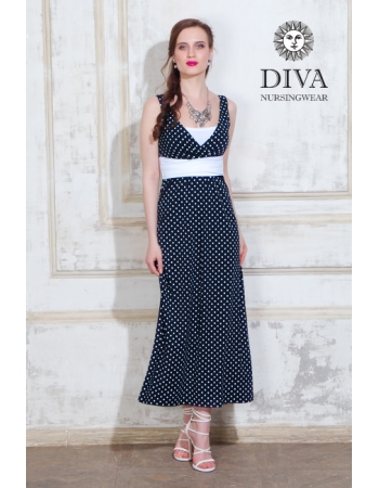 Сарафан для кормящих и беременных Diva Nursingwear Alba Maxi, Pois