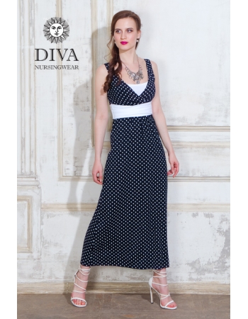 Сарафан для кормящих и беременных Diva Nursingwear Alba Maxi, Pois