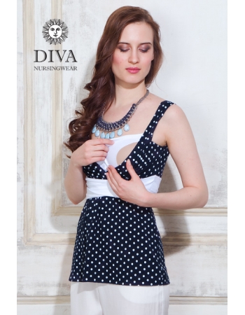 Топ для кормящих и беременных Diva Nursingwear Alba, Pois