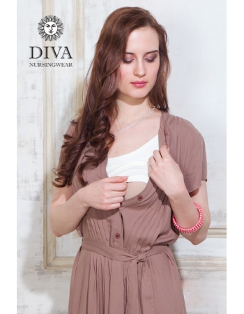 Платье для кормящих и беременных Diva Nursingwear Gemma, цвет Мока