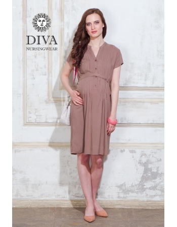 Платье для кормящих и беременных Diva Nursingwear Gemma, цвет Мока