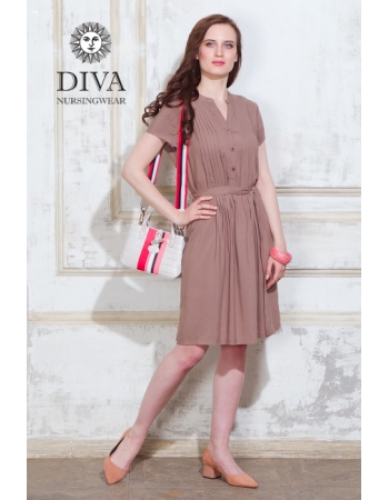 Платье для кормящих и беременных Diva Nursingwear Gemma, цвет Мока