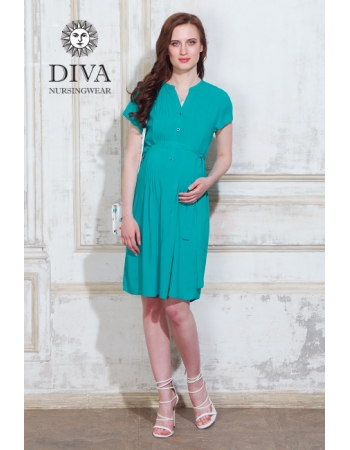 Платье для кормящих и беременных Diva Nursingwear Gemma, цвет Smeraldo