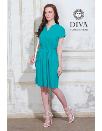 Платье для кормящих и беременных Diva Nursingwear Gemma, цвет Smeraldo