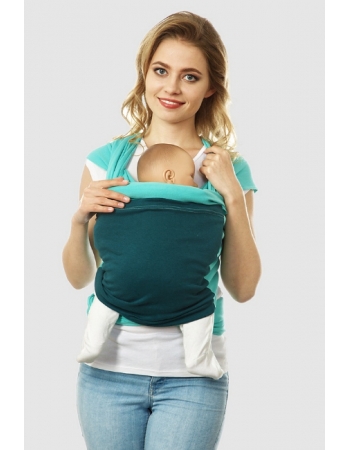 Слинг-шарф трикотажный Fusion, зеленый-зелено-синий