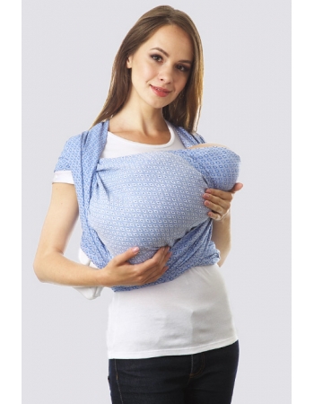 Слинг-шарф алмазного плетения, синий