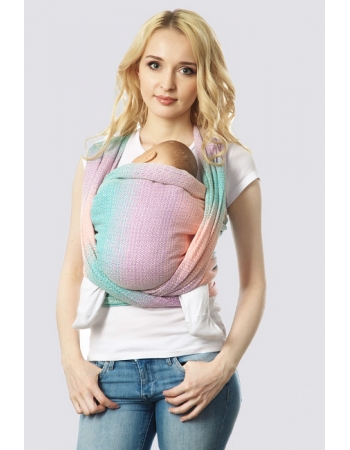 Слинг-шарф алмазного плетения, градация конфетти