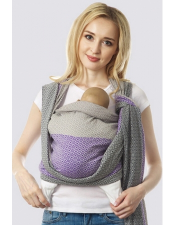 Слинг-шарф алмазного плетения, жемчужно-сиреневый