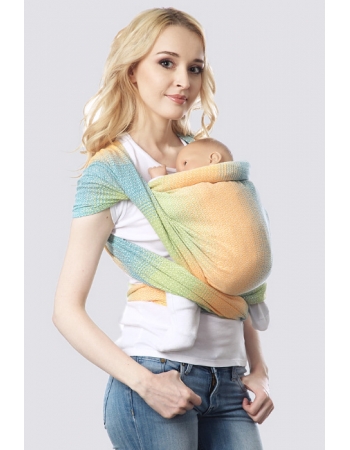 Слинг-шарф алмазного плетения, градация саванна