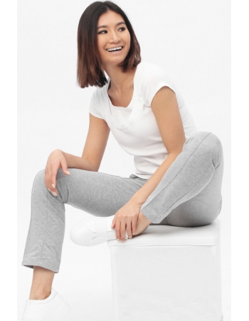 Брюки для беременных и родивших со стрелками, серый меланж