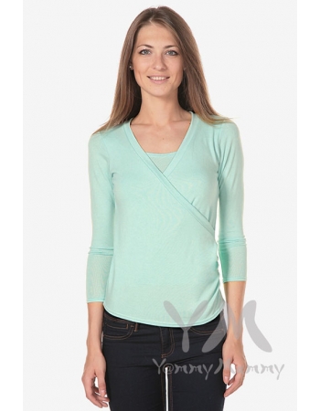 Блуза для кормящих и беременных, ментол