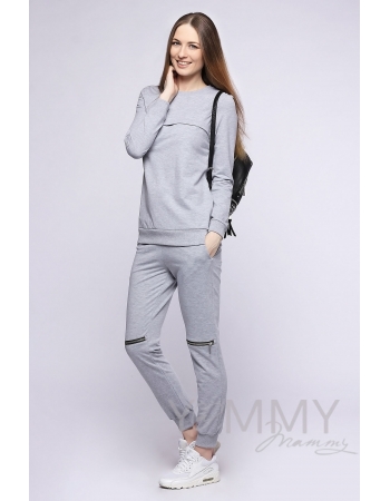Костюм спортивный, цвет серый меланж
